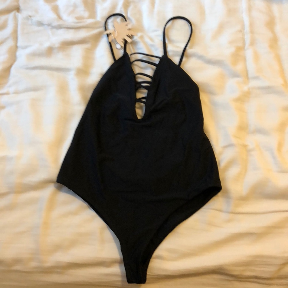 NWT Bettinis Strappy One Piece Black M